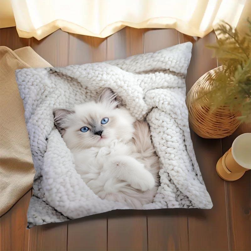 1 шт., стильная наволочка из короткого плюша