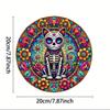Mexican Sugar Skull Cat Metal Wall Art Gothic Home Decor Aluminum Sign Kitchen Bedroom Office 8x8 Inches