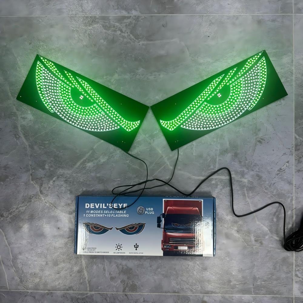 USB Динамическая Анимация Светодиодный Дисплей Глаз Пиксельная Панель Для Автомобиля Грузовика Демонические Глаза Светодиодный Экран Свет Украшение Переднего Заднего Лобового Стекла