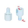 2pcs 8mm LH to 8mm RH Rearview Mirror Adapter Silver Tone for Motorcycle Bike