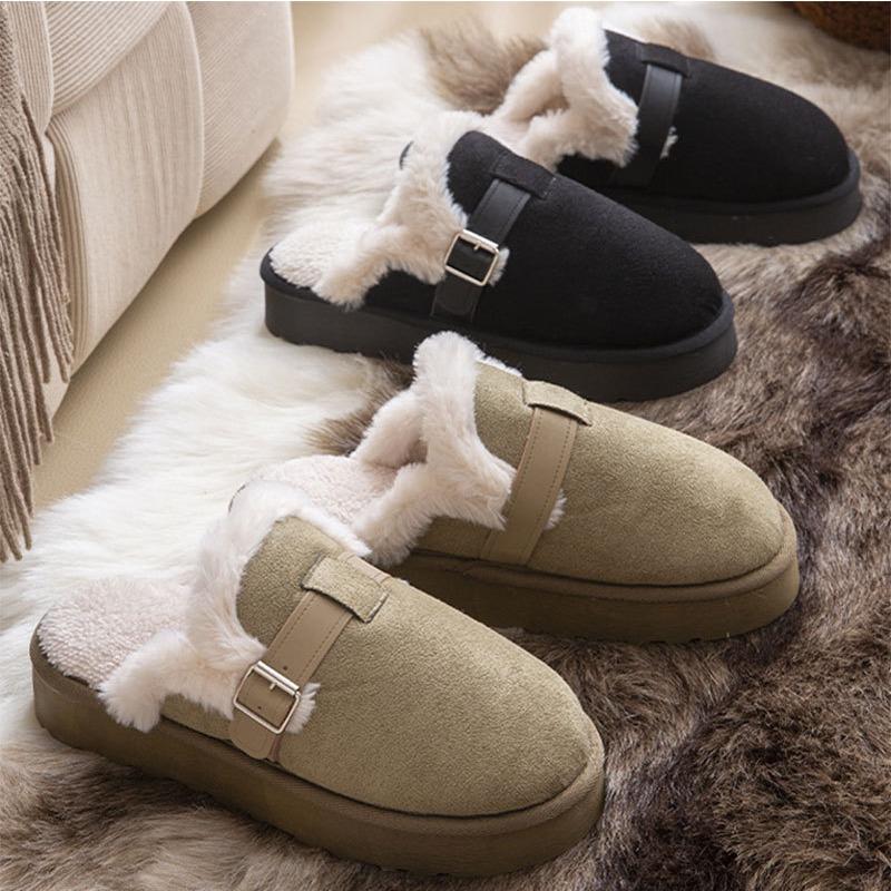 Новые хлопковые тапочки, Теплая обувь, Плюшевая обувь, Нескользящие для дома, и Плюшевая обувь для улицы