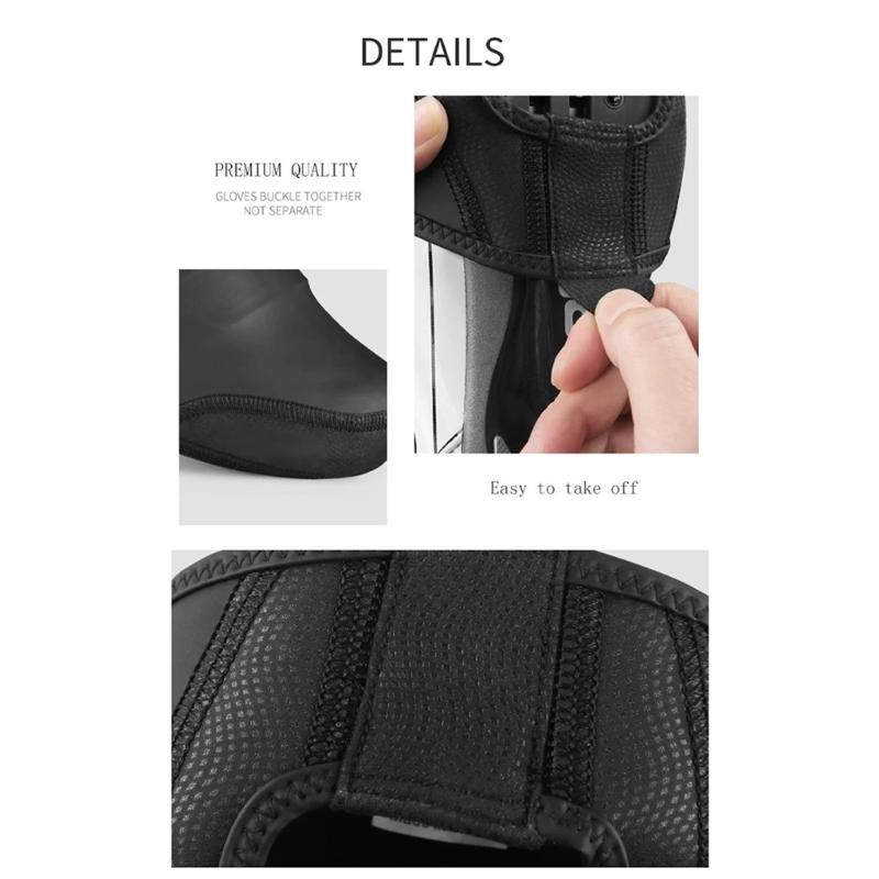 Термоизолирующие чехлы на велосипедные туфли, дизайн с открытым носком, ветрозащитные, противоскользящие, подходят для зимнего катания на велосипеде, 2 шт.