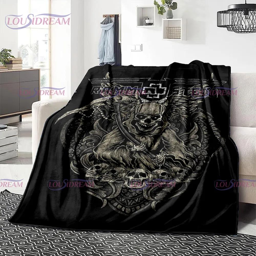 3D R-Rammstein Heavy Metal Band, мягкое плюшевое одеяло, фланелевое одеяло, одеяло для гостиной, спальни, кровати, дивана, вентилятора, одеяло