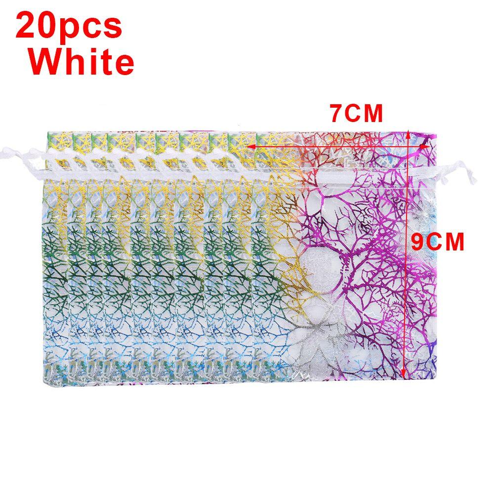 Packaging Pouches Wedding Favor Wrapping Supplies Hot Stamping Organza Bag Drawstring Candy Pouch