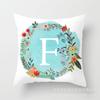 Blue Letter Pattern Throw Pillow Cover With Short Plush Print Living Room Sofa Decoration Cushion Cover Pillow Covers Decorative