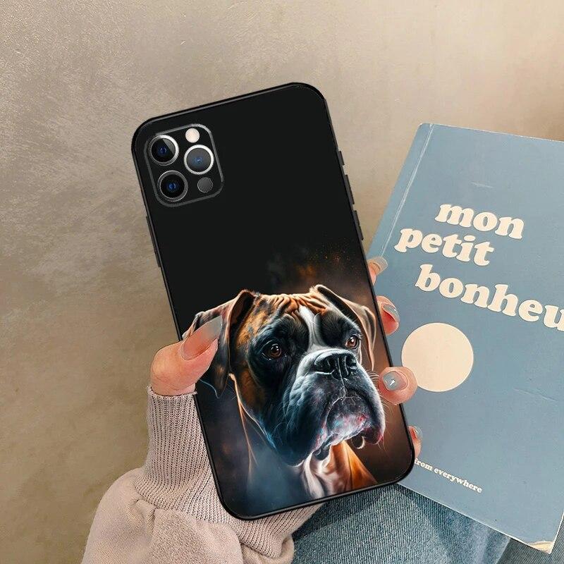 Чехол для телефона с собакой-боксером для iPhone Samsung Galaxy Redmi Xiaomi Oppo OnePlus Note SA 7 8 9 10 11 12 13 14 20 21 22 23 53 54 Pro Max Plus Ultra TPU Soft