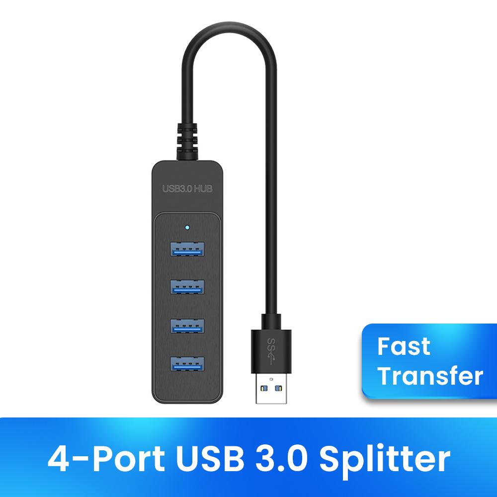 Расширитель USB на 4 порта Многопортовый USB 3.0 HUB Порт питания Type-C Высокоскоростной HUB 5 Гбит/с Док-станция для Macbook Аксессуары для ноутбука