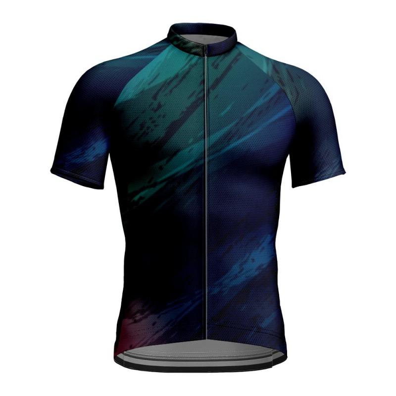 Mens Cycling Jersey Short Sleeve Breathable Quick Dry Bike Shirt With Print Road
