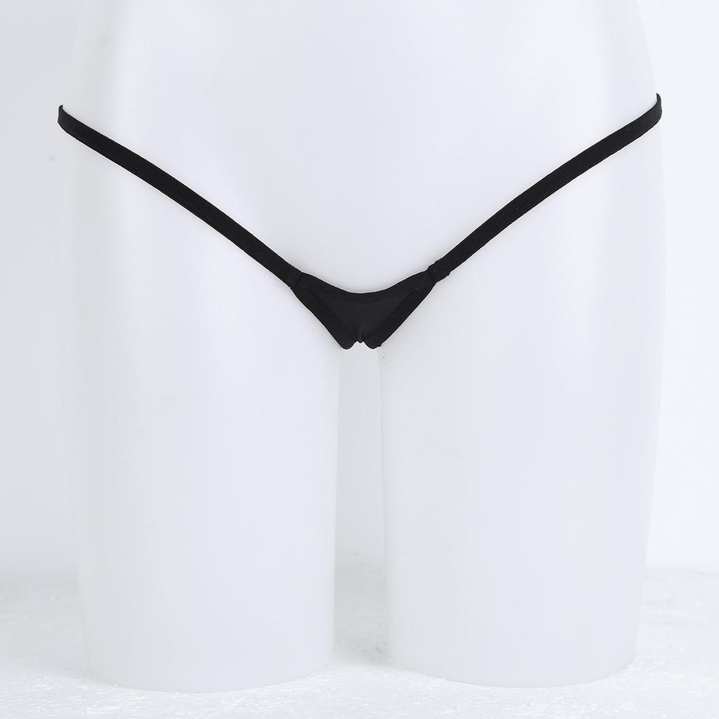 Women's Stretchy Low Rise Micro Mini G-String T-Back Thongs Bikini Lingerie Underwear