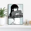 Sexy Girl Waifu Material Anime Series Poster Print Canvas Art Pictures Home for Bedroom Wall Modern Decor Frameless Painting