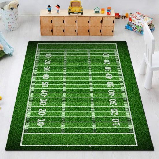 Football Carpet Interesting Sports Noise Scene Design Machine Anti-slip Printing Washable Reduction Playing Football