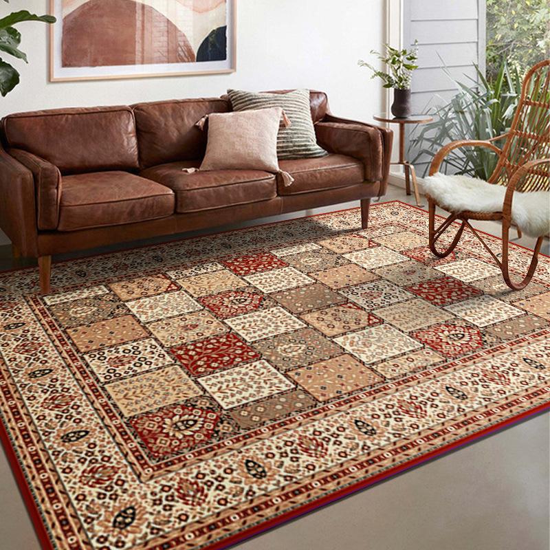 Persian Ethnic Bohemia Carpets for Living Room Bedroom Geometric Mats 120x160 Washable Non-Slip Rugs Home Decor Chair Cushions