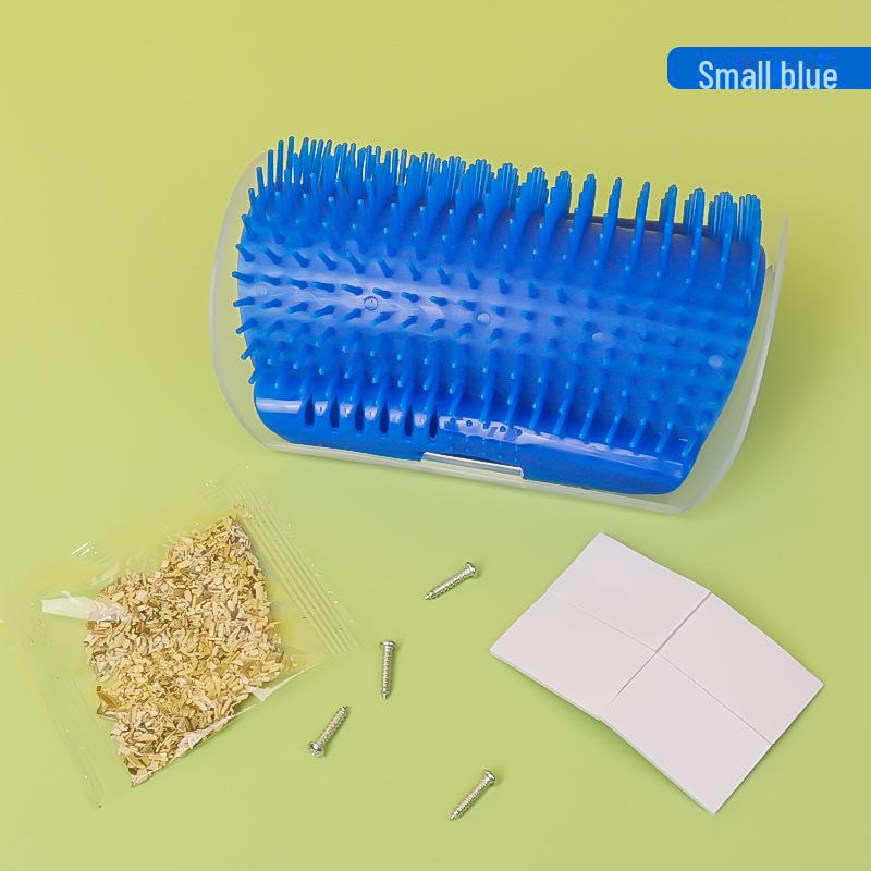 Cat Scratching Corner: Self-Grooming & Hair Removal Brush with Catnip