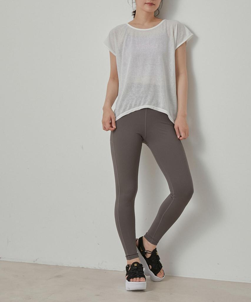 Nergy Bra Top Dry Sheer Layered Bra White Main T-shirt & [Amphibious & Touch] Set T-shirt & Top, Women's, (10)