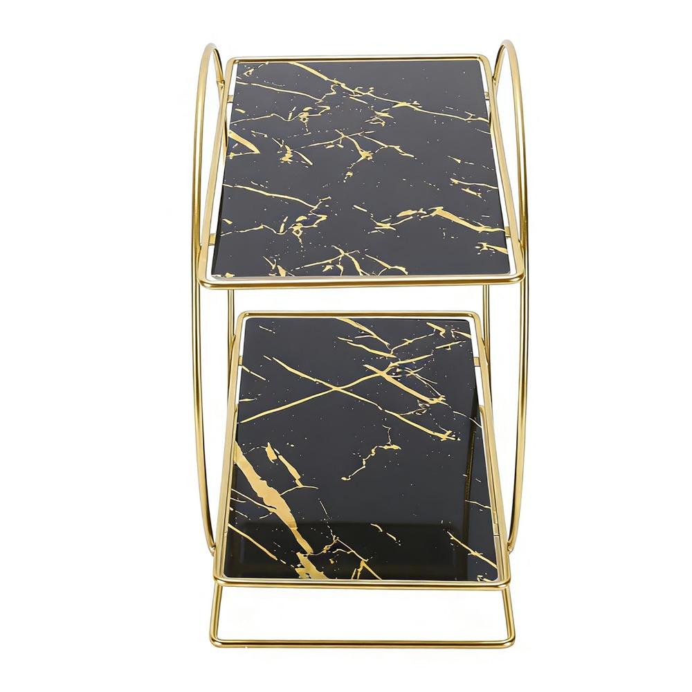 2 Tier Bathroom Counter Organizer Iron Makeup Organizer Countertop Storage Shelf Bedroom Vanity