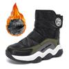 28-39 Children's Winter Large Fashion Thick Bottom Outdoor High Top Plush Warm Cotton Boots Snow Boots