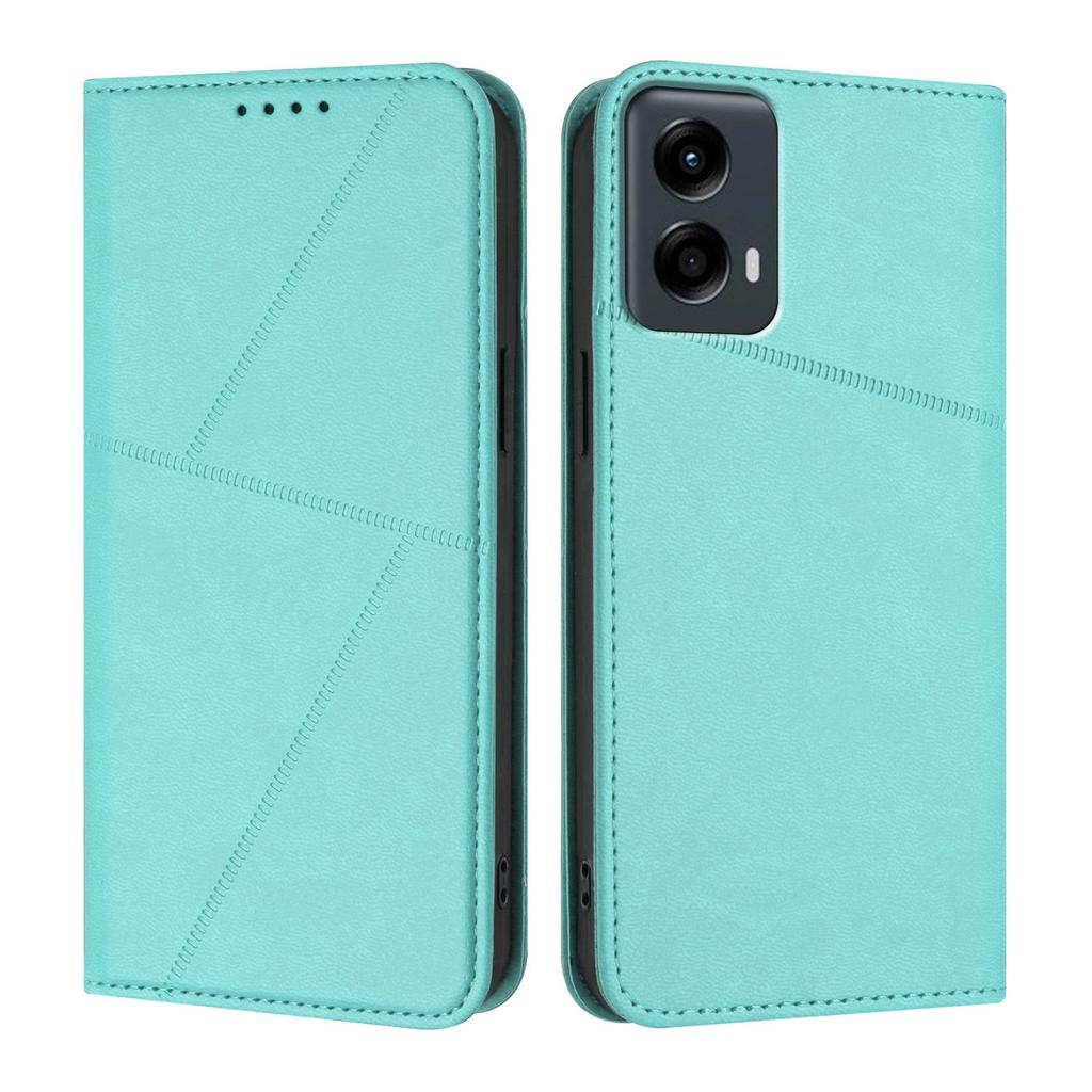 For Motorola Moto G Play 5G (2024)/Motorola Moto G 5G (2024) Wallet Case Magnetic Closure Leather Flip Phone Cover with Stand