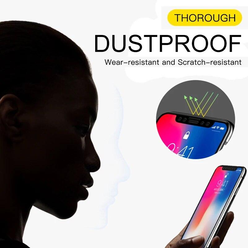 Закаленное стекло с защитой от отпечатков пальцев для iPhone 15 14 13 11 Pro Max XR XS 12 Mini 15pro Защитная пленка для экрана
