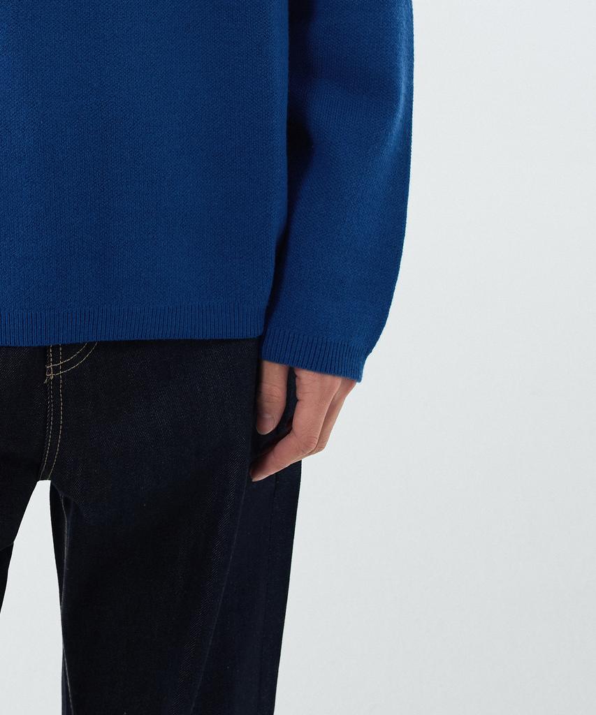 MUSINSA STANDARD Minimal Crew Neck Knit [Blue]