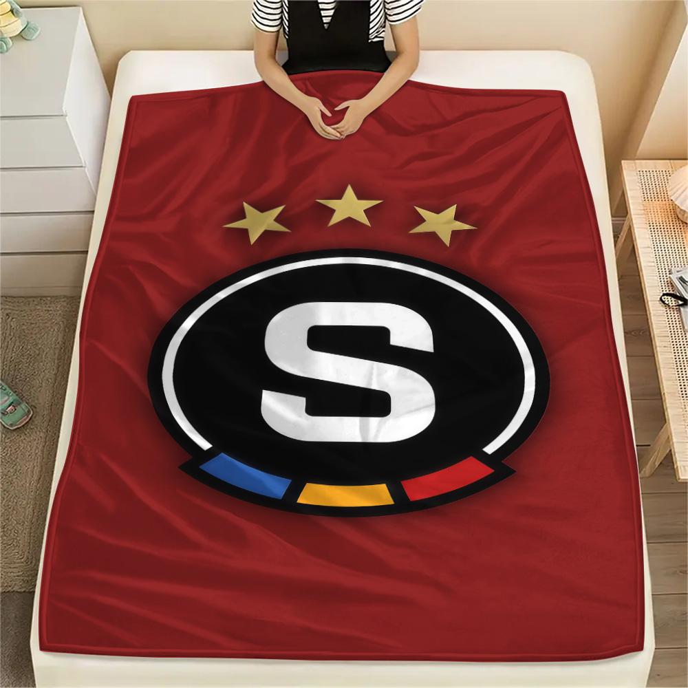AC Sparta Praha logo FlAannel Blanket, High quality Comfortable for All Seasons, Home Decor, Warmth and Comfort