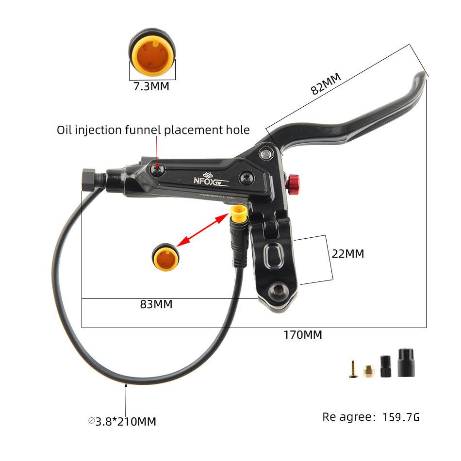 Ручка тормоза с отключением питания 3-контактная для электровелосипеда, электрического велосипеда, мотор Холла, гидравлические тормоза, велосипеды, горный, уличный, аксессуары для велоспорта