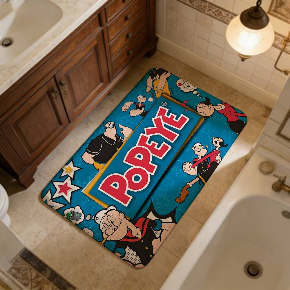 Animation P-Popeye T-The S-Sailor Kitchen Mat Kids Room Bedroom Decoration Balcony Anti-Slip Doormat Living Room Alfombra