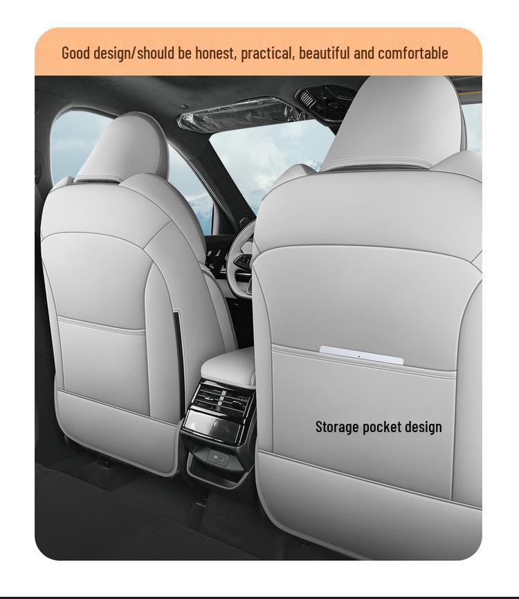 Всесезонная полностью кожаная подушка для сиденья автомобиля для Xingyue L, пятиместная модель