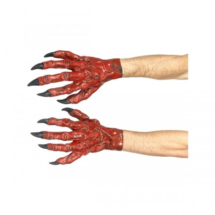Smiffys Мужские латексные перчатки Devil Hands