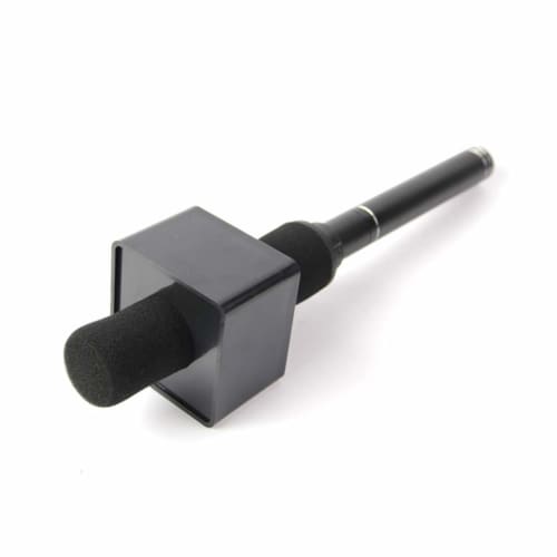 Operitacx 2-Piece ABS Microphone Flags for Studio, Square Microphone Mark, Portable Microphone Stand, Desk Microphone, Interview Microphone Handle, Mi