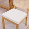 Mid-Century Modern Rope Rattan Dining Chairs Set of 2, Cane Backrest and Padded Seat, Linen Upholstered, Natural Finish, Beige,DE1883MT