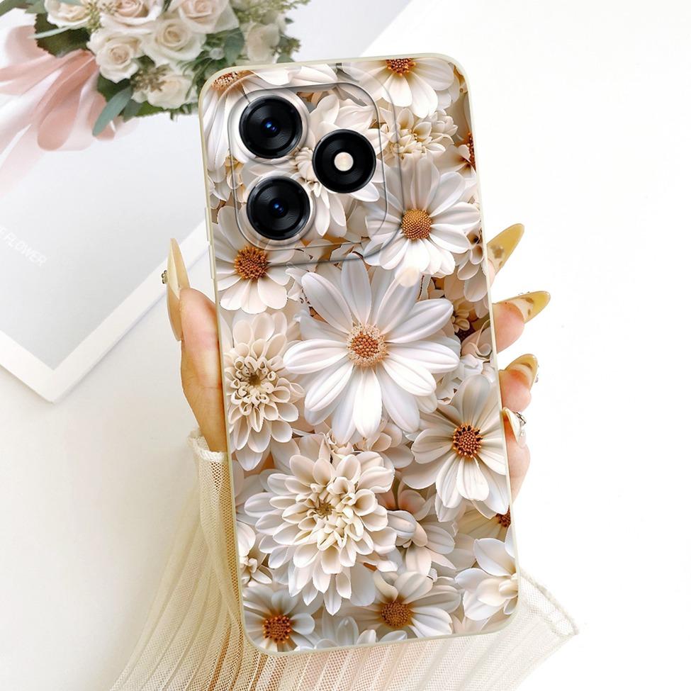 Чехол для Realme C51 RMX3830 Чехол для Realme C53 RMX3760 Крышка Силиконовый Роскошный Модный Мультяшный Забавный 2D Расписной