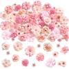 50/90Pcs Mini Random Artificial Silk Flower Heads For Home Room Decoration Fake Rose Peony DIY Wreath Mother's Day Wedding Decor