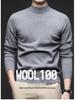 Men's Autumn Slim Fit Half High Neck Sweater - Solid Color Youth Base Sweater