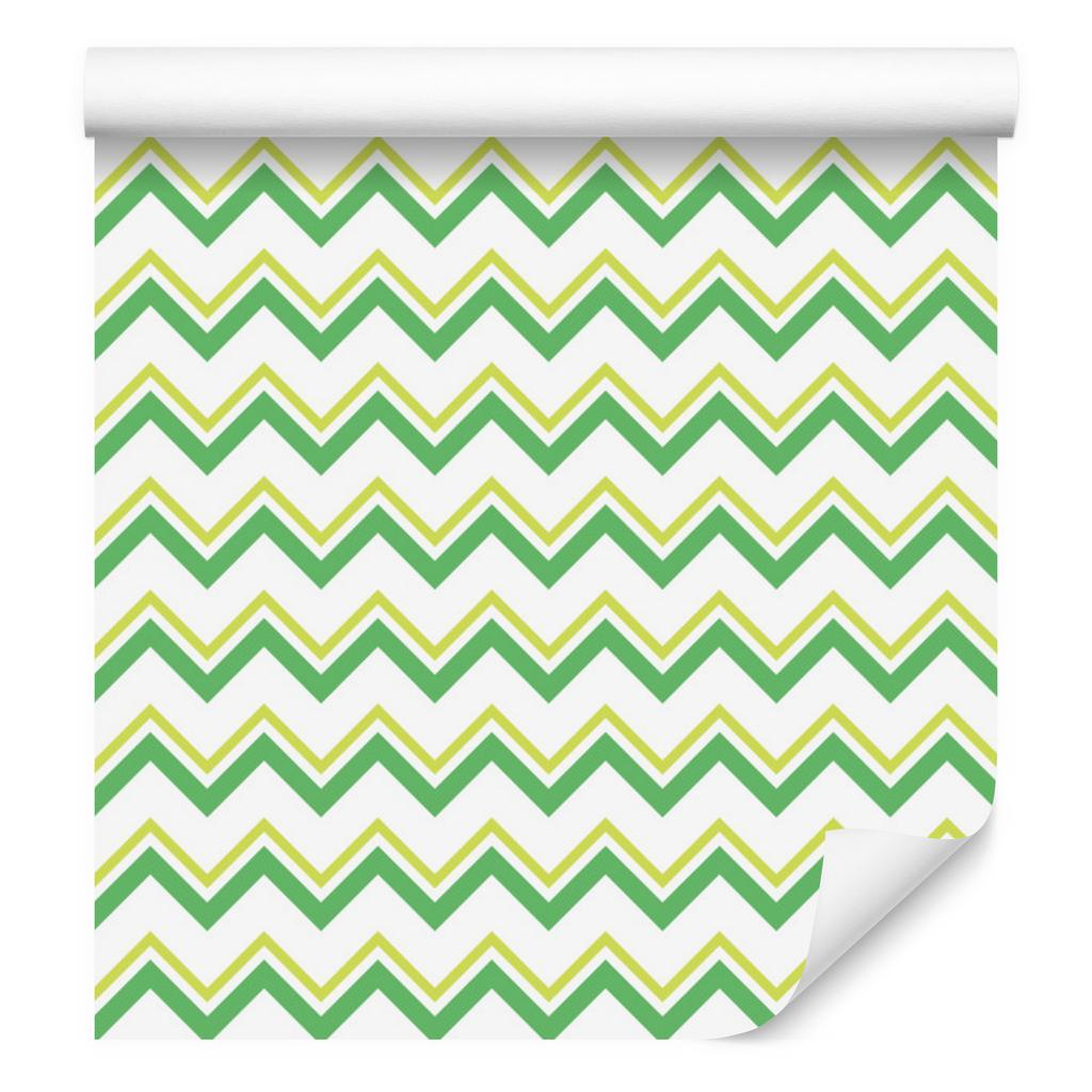 Zigzag Mint, White and Cream Wallpaper for Living Room and Bedroom 50x1000