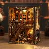 Набор для создания книжной полки своими руками - 3D деревянная головоломка, модель домика, игрушка, креативный подарок на Рождество и Черную пятницу, миниатюрный декор для рабочего стола