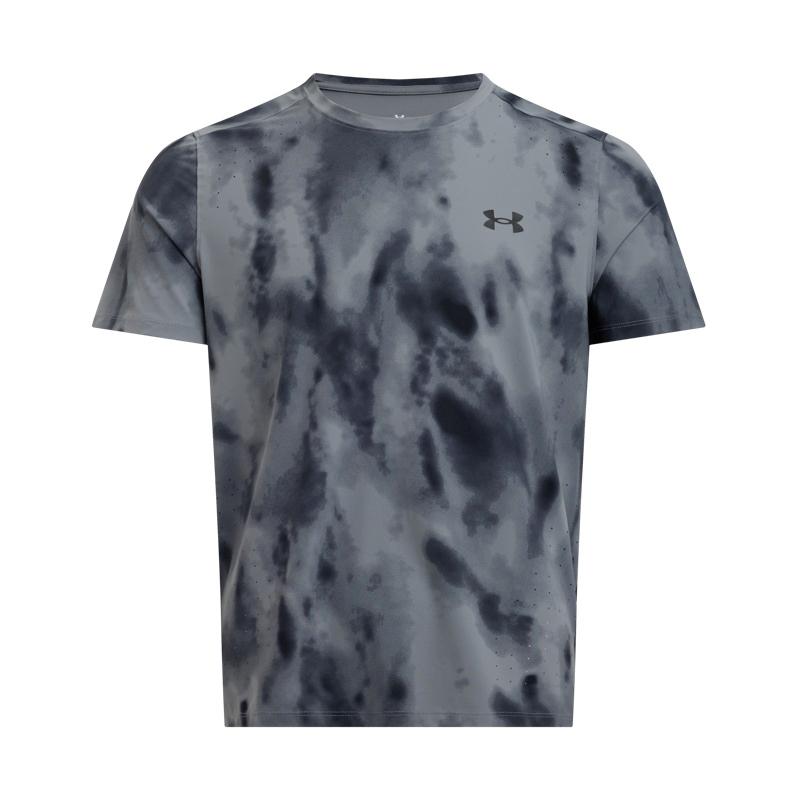 Under Armour Мужская дышащая футболка с коротким рукавом для бега серии Launch Elite Cool, топы, титаново-серый 1389804-024