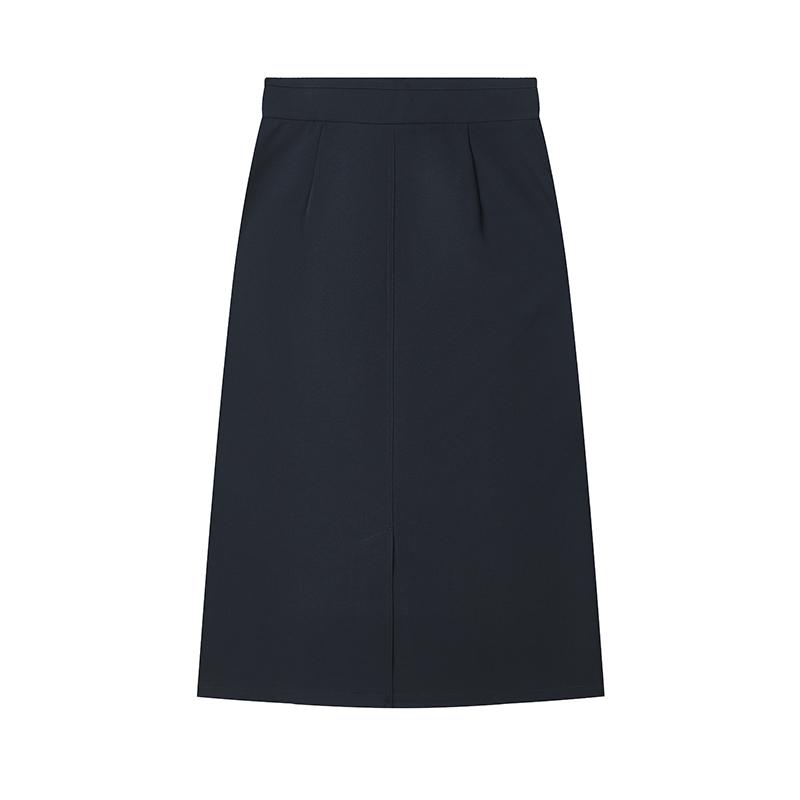 Fila Lifestyle Emerald Fitted Versatile Simple Fashion Brand Logo Design Casual Long Dress Women Dresses Midnight-Blue F11W524301F-NV