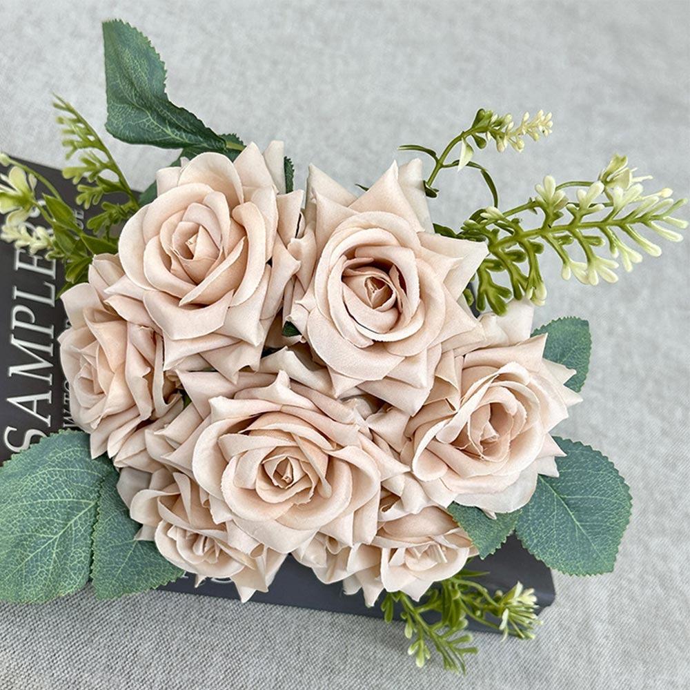 Multicolor Artificial Flower Rose Silk Petal Faux Rose Flower NEW Flower Bouquet  Party Supplies