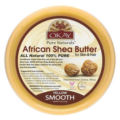 Okay Pure Naturals, Масло для тела из африканского дерева ши, для кожи и волос, 7,5 унций (212 г)