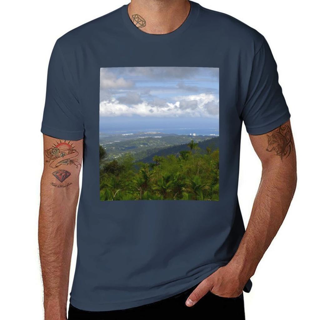 View From El Yunque Rainforest Of The Coast TShirt Streetwear Print Tee Shirt TShirt
