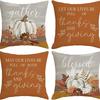 Autumn Thanksgiving Pumpkin Maple Car Line Printed Pillow Clothes Quilt Cover Room Decoration Sofa Cushion