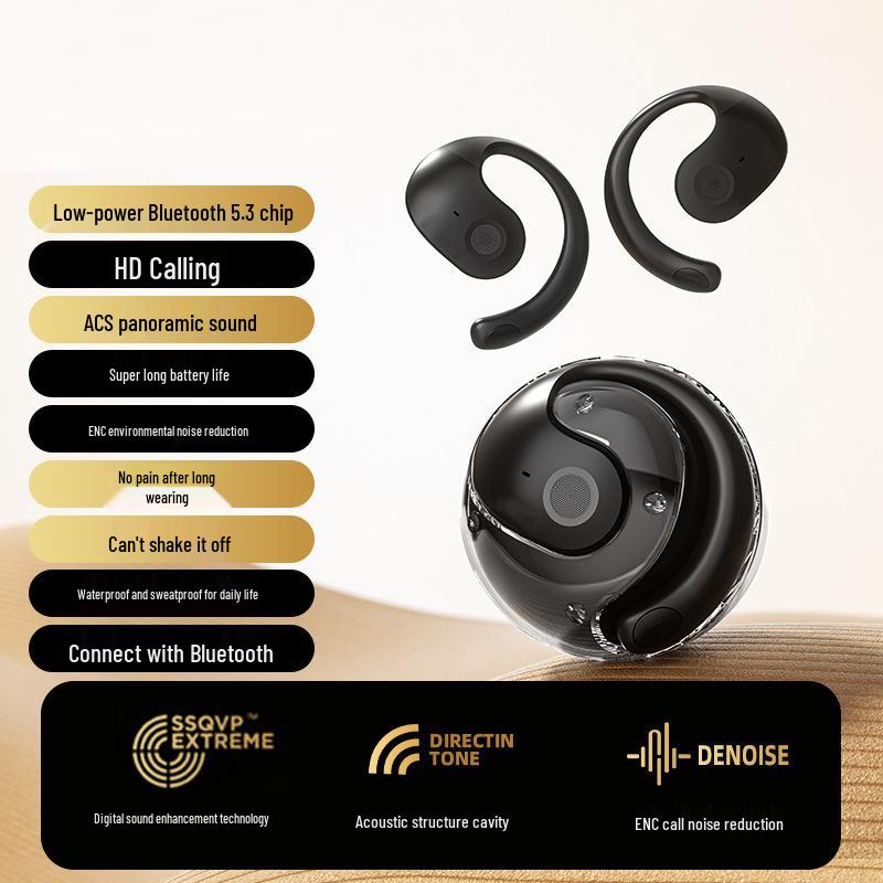 BY01 OWS31 Спортивные Bluetooth-наушники с костной проводимостью - Форма кокоса, Не внутриканальные, Тип с креплением