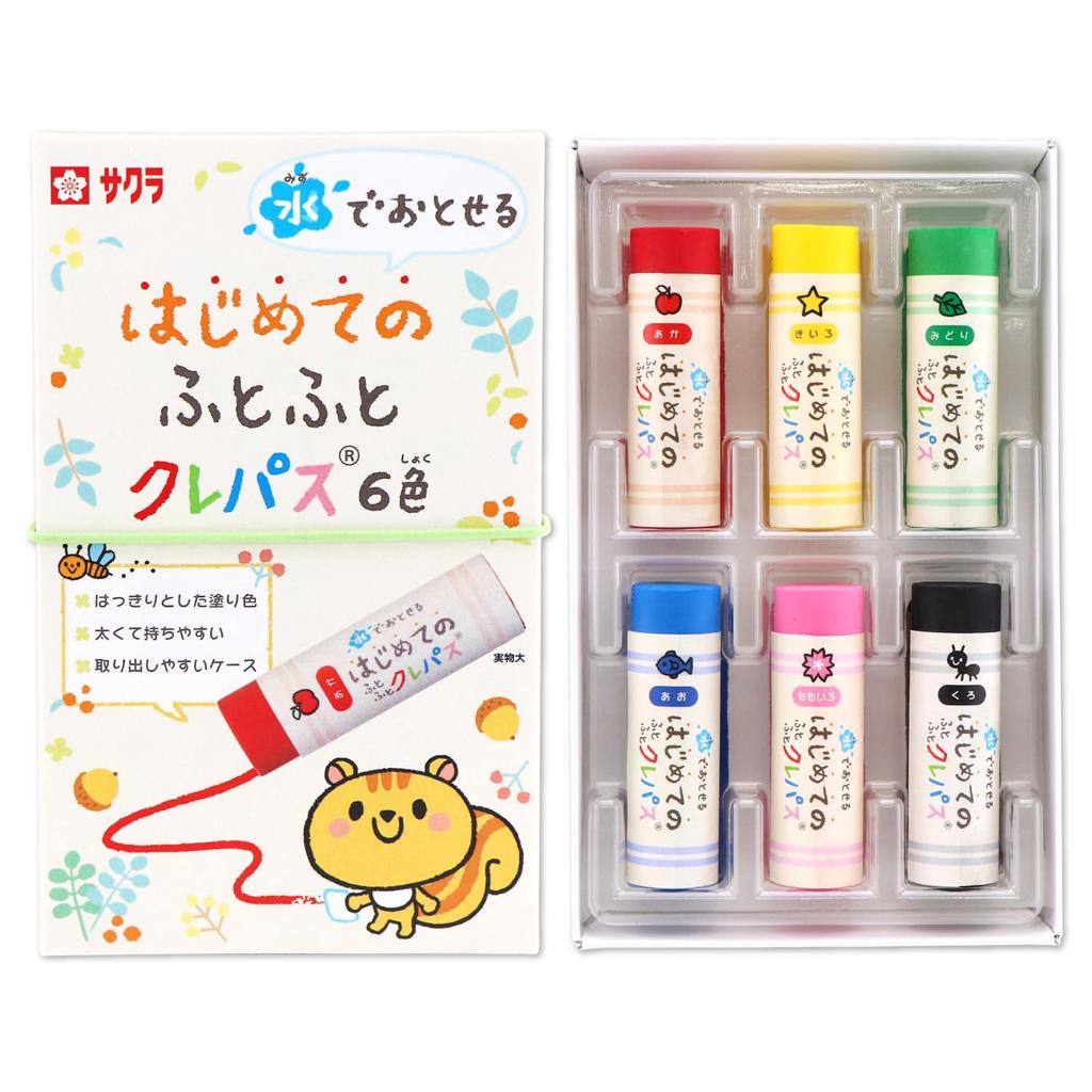 Sakura Craypas Washable First Thick Crayons 6 Colors WPL6