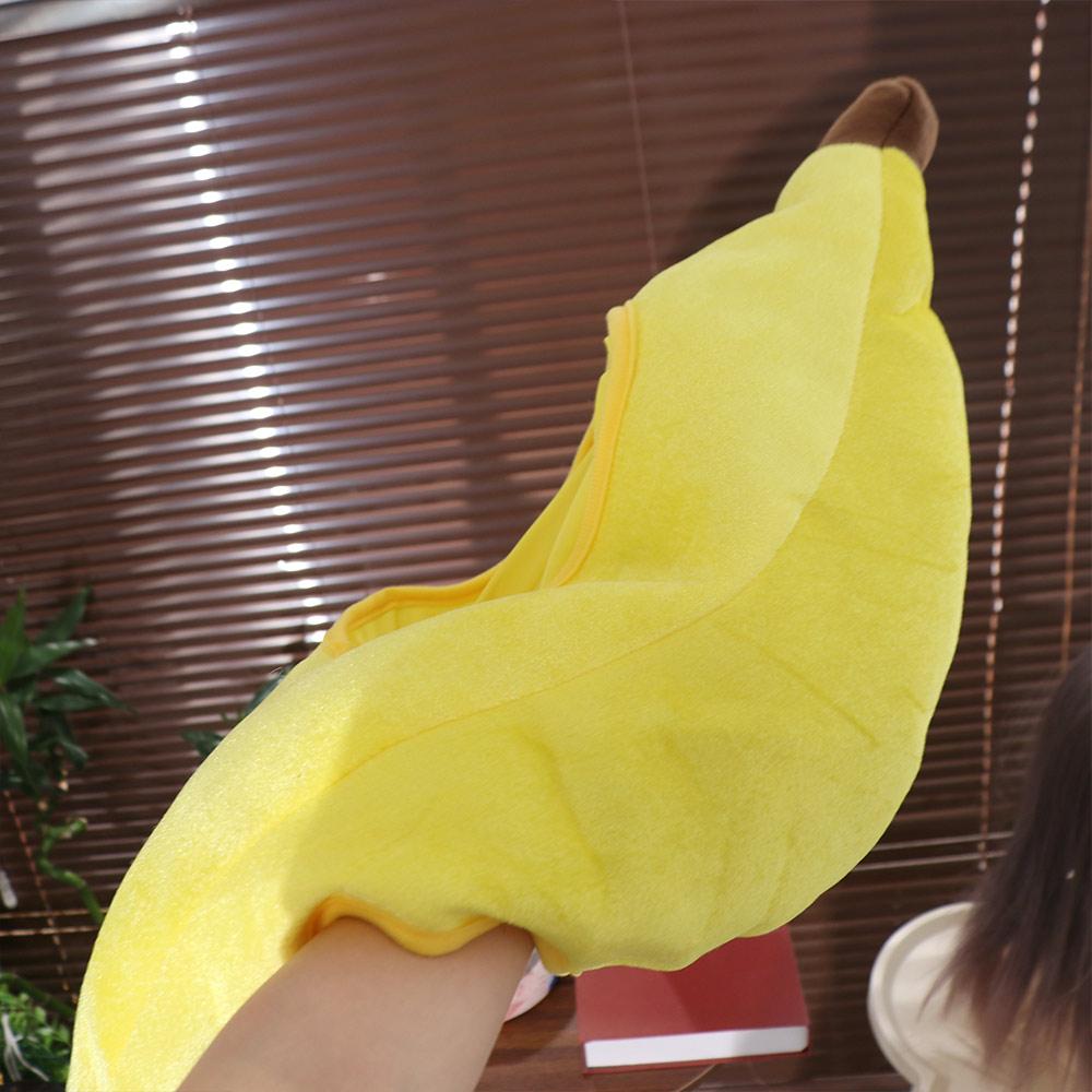 Cute Yellow Banana Cap Creative Banana Head Cover Gift Plush Fruits Hat Carnivals