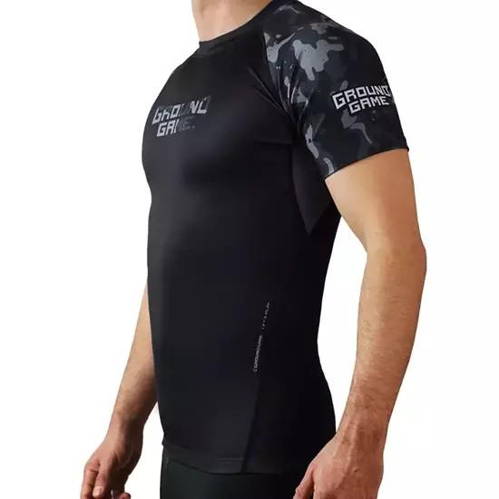 Ground Game Men's Camo Rashguard 4.0 Short Sleeve L