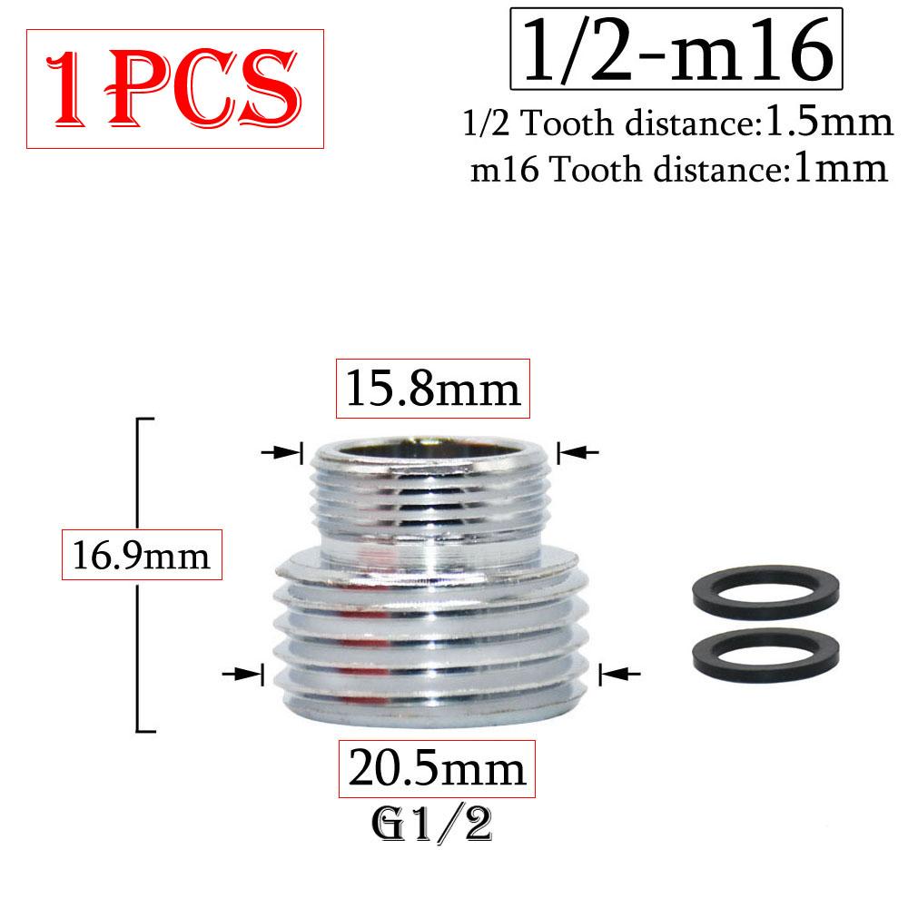 Латунный 1/2 x M16 M18 M20 M22 M24 M28 резьбовой соединитель серебряный кран соединения очиститель воды аксессуар адаптер для кухонного водопроводного крана