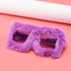 Oversized Sunglasses Soft Fluffy Style Winter Shades Party Christmas Halloween Cosplay Square Frame Sun Glasses For Women