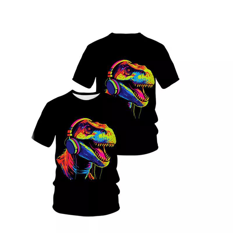 Летние мужские футболки с 3D принтом тигра и дракона, модные повседневные спортивная одежда с круглым вырезом и короткими рукавами, уличная одежда, топы большого размера