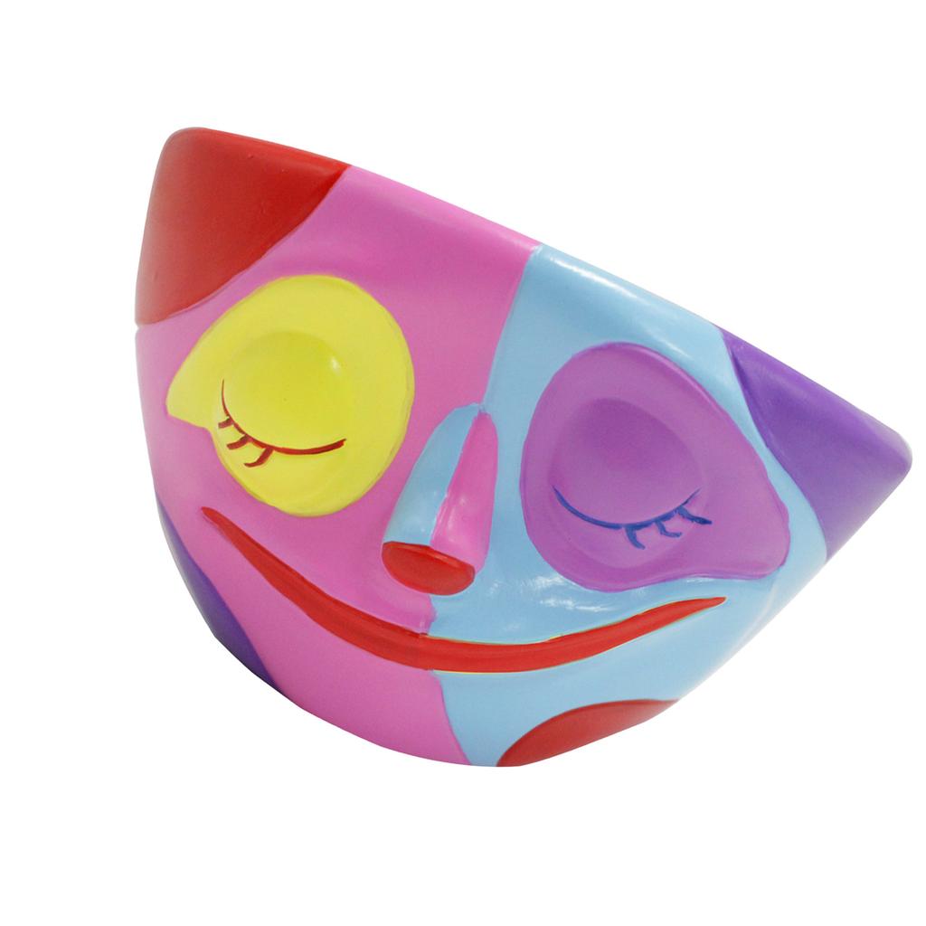 Суккулентный горшок для лица, красочный, нежный вид, цветочный горшок из смолы, украшение для дома, для внутреннего и наружного использования