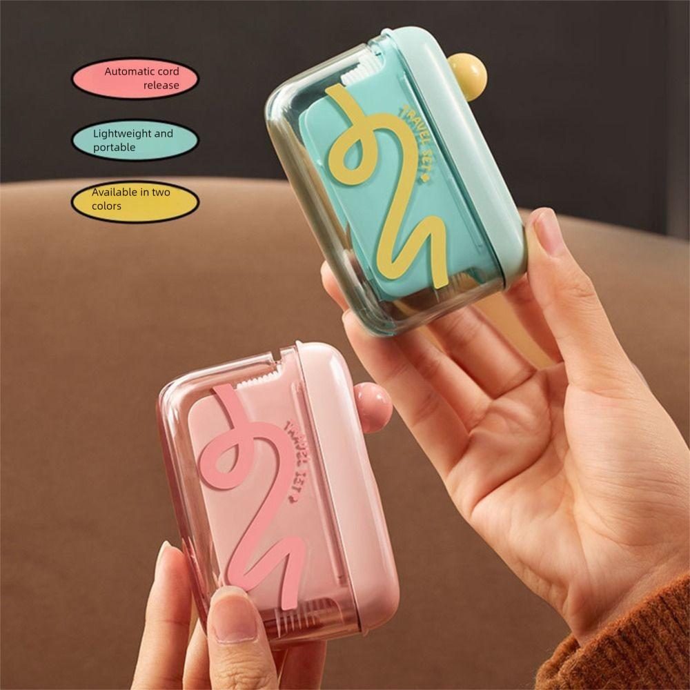Dustproof Automatic Pop Dental Floss Box Press-on Mini Teeth Stick Case Men&Women